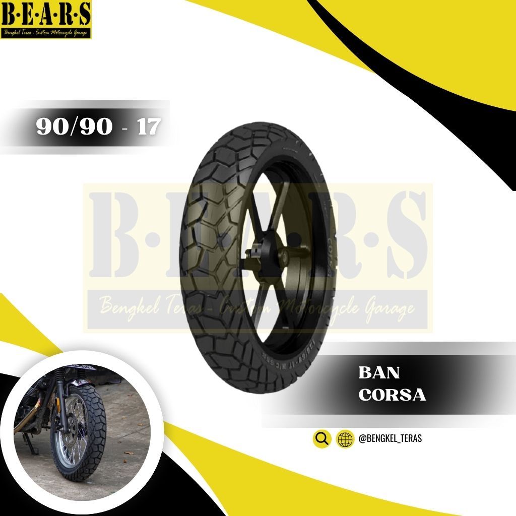 Ban Dual Purpose 90/90 Ring 17 Corsa Platinum W175
