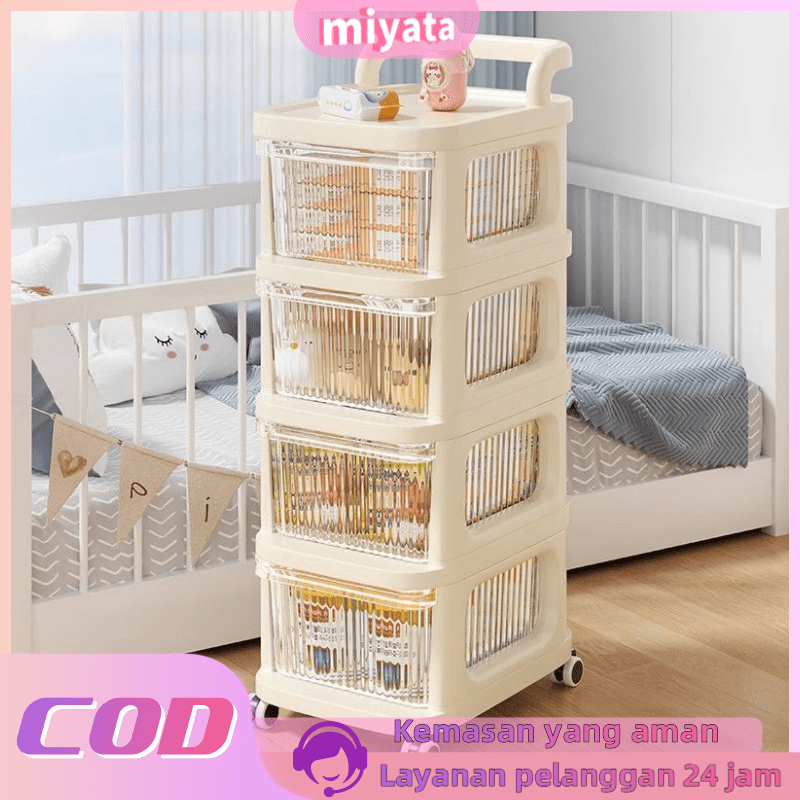 Penyimpanan Barang Rak Penyimpanan Susun Serbaguna Perlengkapan Bayi Serbaguna Baju Bayi Susun Serba