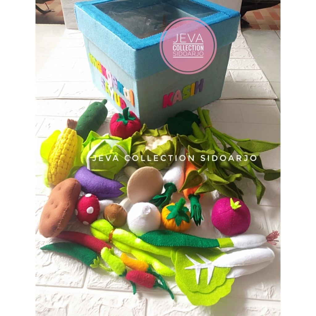 mainan edukasi sayur flanel/replika sayur flanel