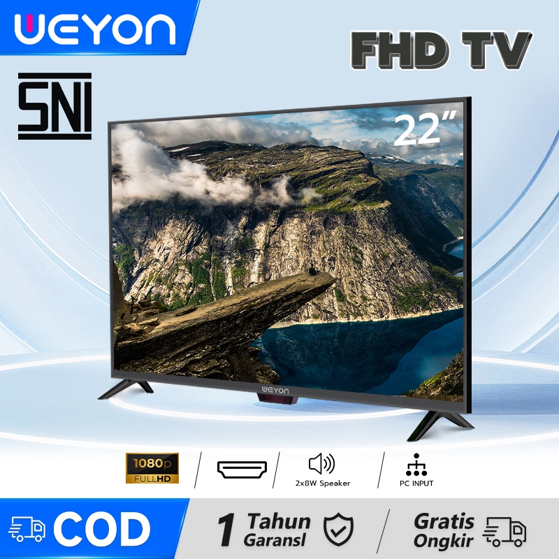 Weyon TV LED 20inch/21inch/22 Inch Digital TV LED FHD Televisi LED Murah 20/21/22 Analog/Digital TV-