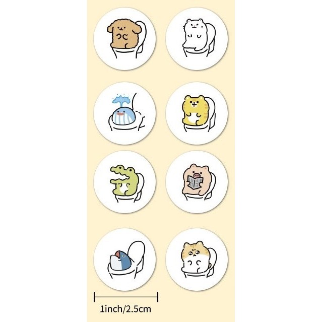 

50pcs Cute Animal Doing Business Seal Sticker Stiker LucuTerimakasih Packaging Online Shop Packing Kardus Box Segel