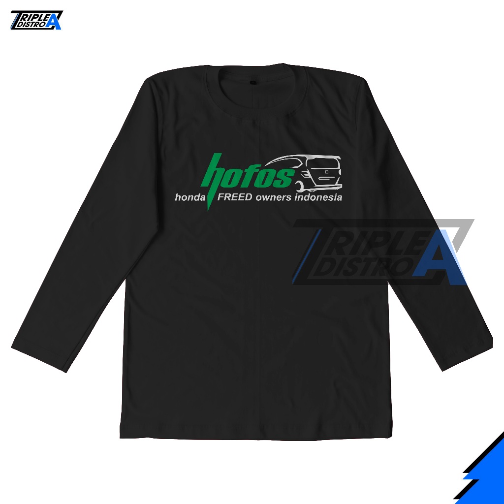 Kaos Lengan Panjang Hofos Honda Freed Owner Indonesia Katun Combed 30s Sablon DTF