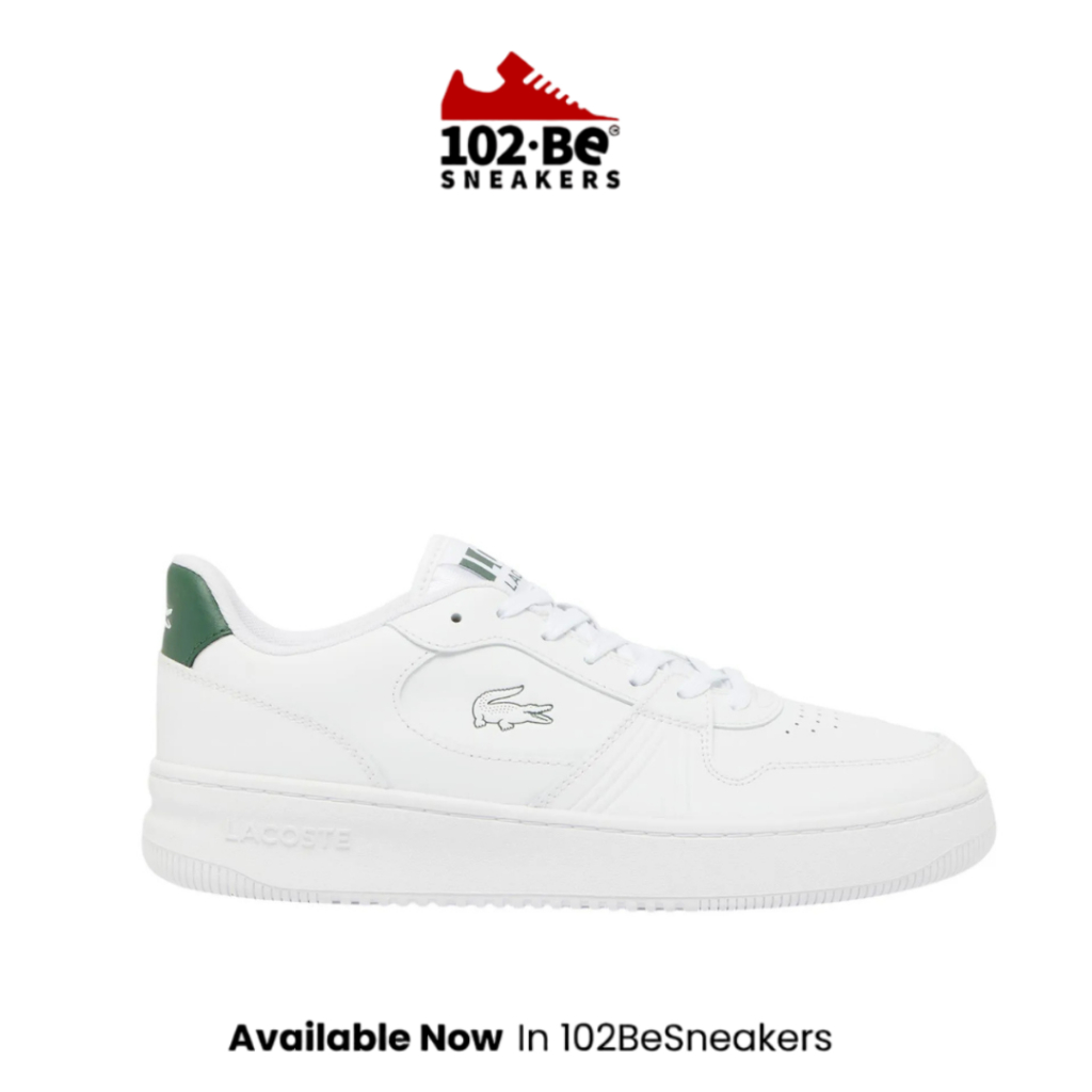 Sepatu Lacoste l001 set leather men's sneakers shoes - white (1r5) Original