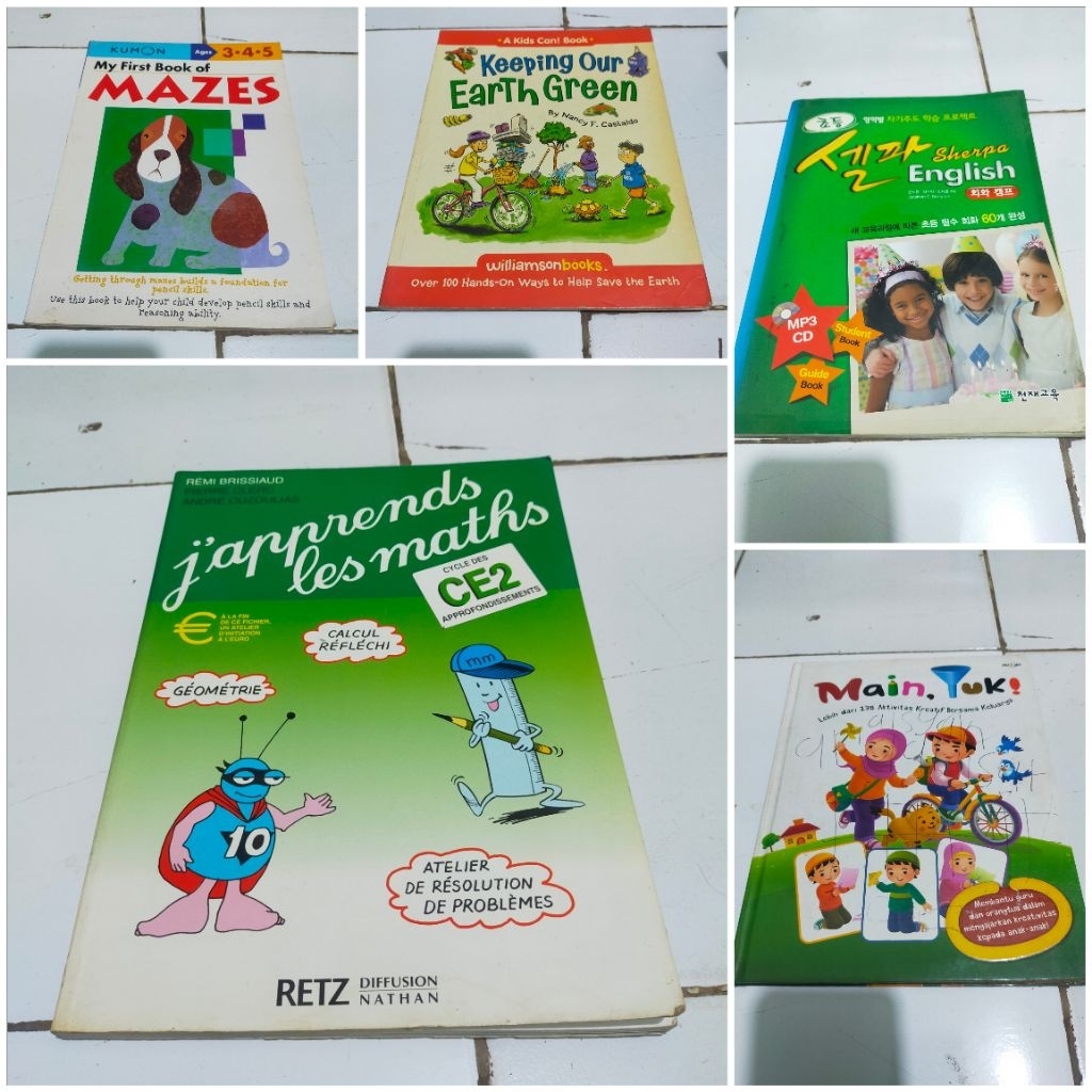 ORI A KUMON MY AMAZING DOODLE & DRAW WORKBOOK / MY FIRST BOOK OG MAZES / KUMON ENGLISH EFL /  JAPPRE