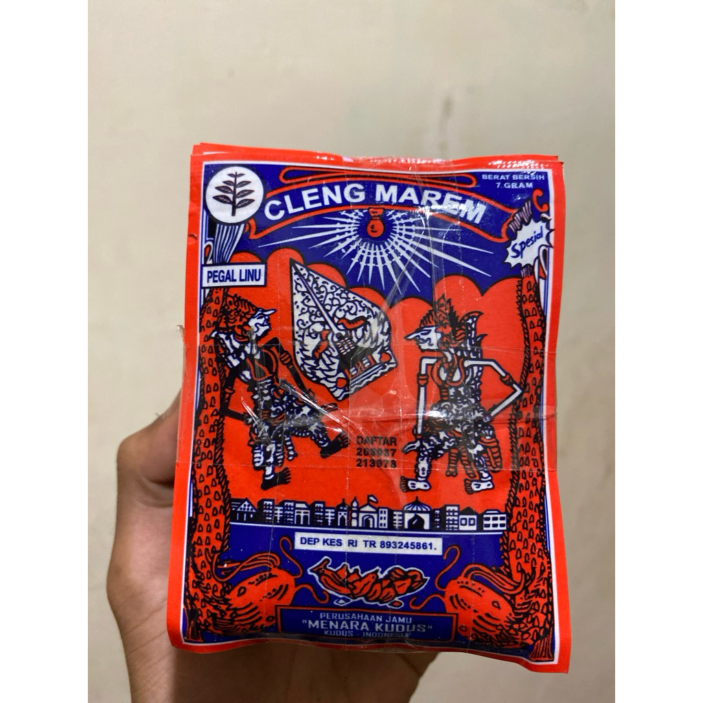 jamu cleng marem cap wayang original isi25 sachet