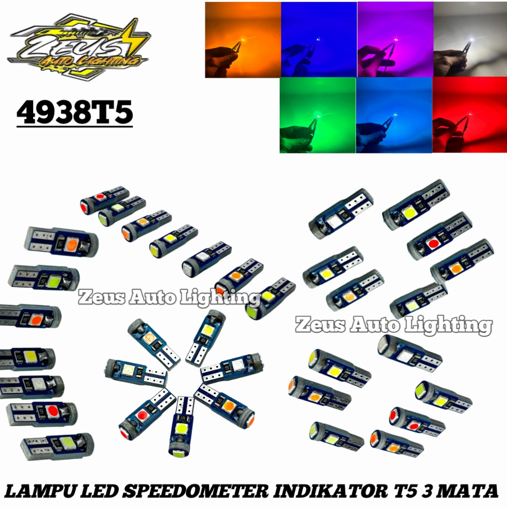 2 PCS - Lampu LED T5 Speedometer / Lampu Indikator LED Motor Mobil T5 Super Terang / Lampu LED Speed