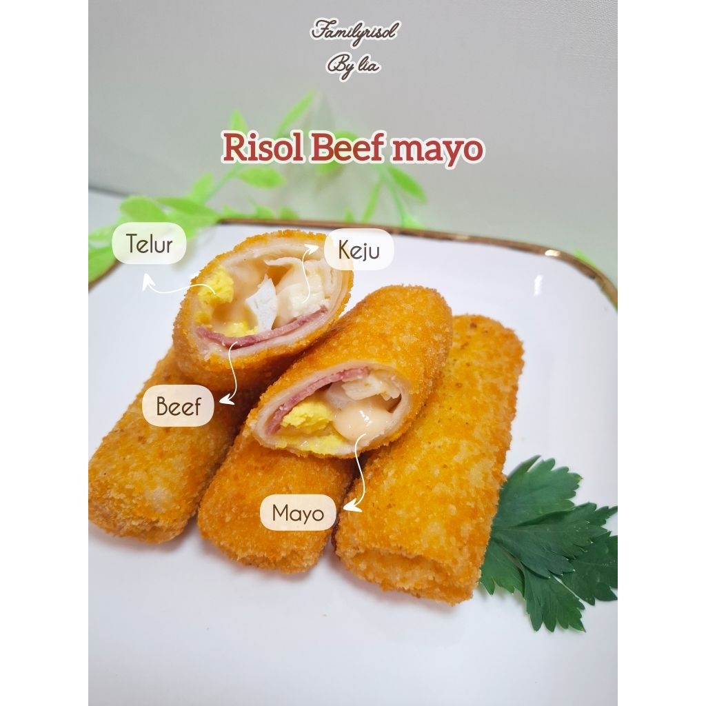 

Family Risol - Risol beef mayo, telur, keju isi 5 (FROZEN) | Risol Homemade