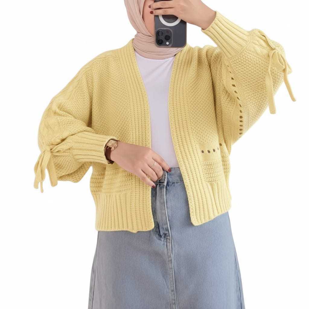 BALERO NAMIE CARDIGAN RAJUT TOP OUTERWEAR KNIT CARDY BATWING WANITA