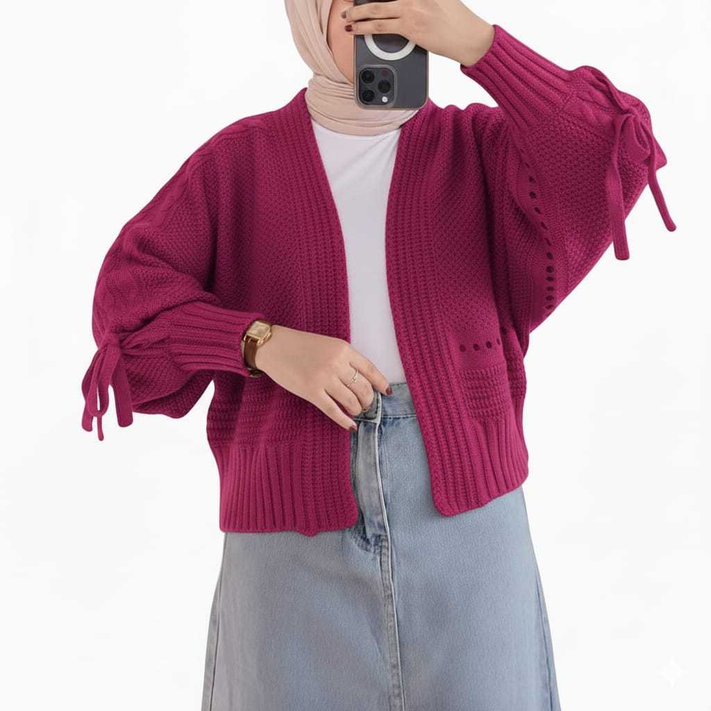 Balero Namie Cardigan Rajut Top Outerwear Knit Cardy Batwing Wanita Tbk