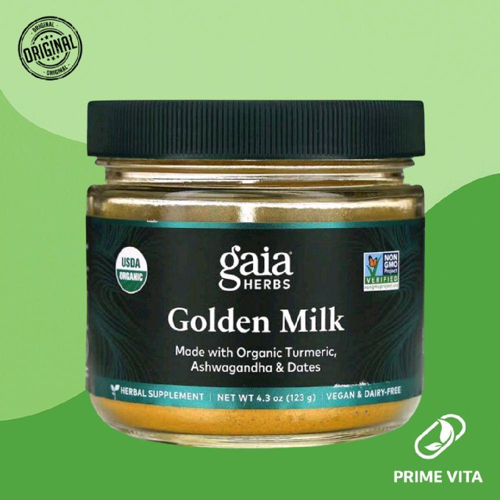 

GAIA Herbs Golden Milk Organic Ashwagandha & Dates 123g || Susu Herbal Ayurveda || Original || EXP 01/2027