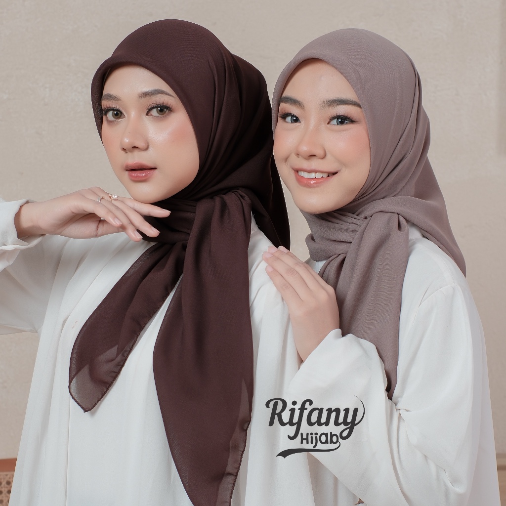 RIFANYHIJAB Bella Square Pollycotton Premium Segiempat Warna Baru