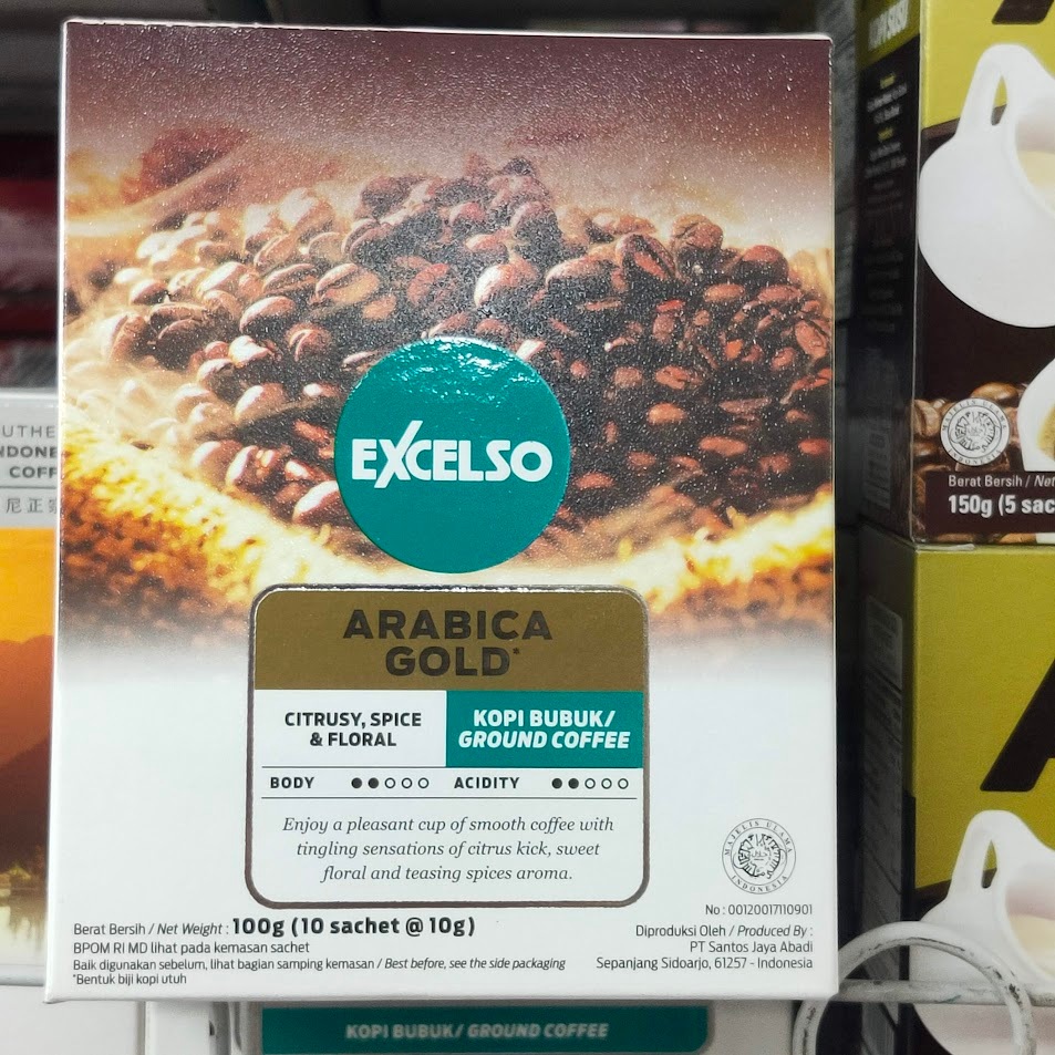 Kopi Excelso Arabica Gold Per Box Isi 10 Sachet / Kopi Sachet Excelso