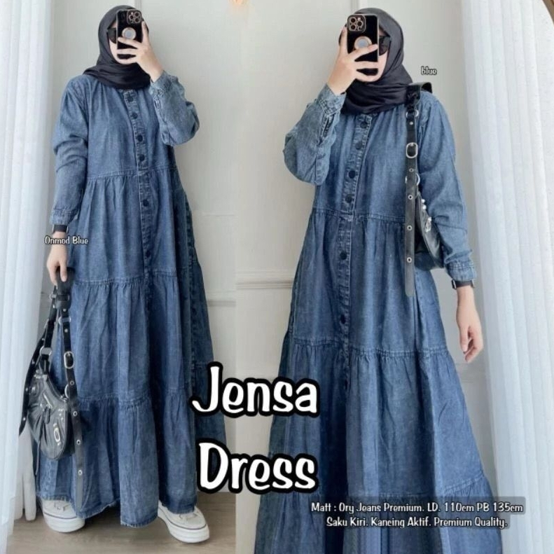 Baju Gamis Jeans. DRESS MUSLIM, Fashion Muslim, gamis, Baju gamis, fashion wanita, Jensa Dress Jeans