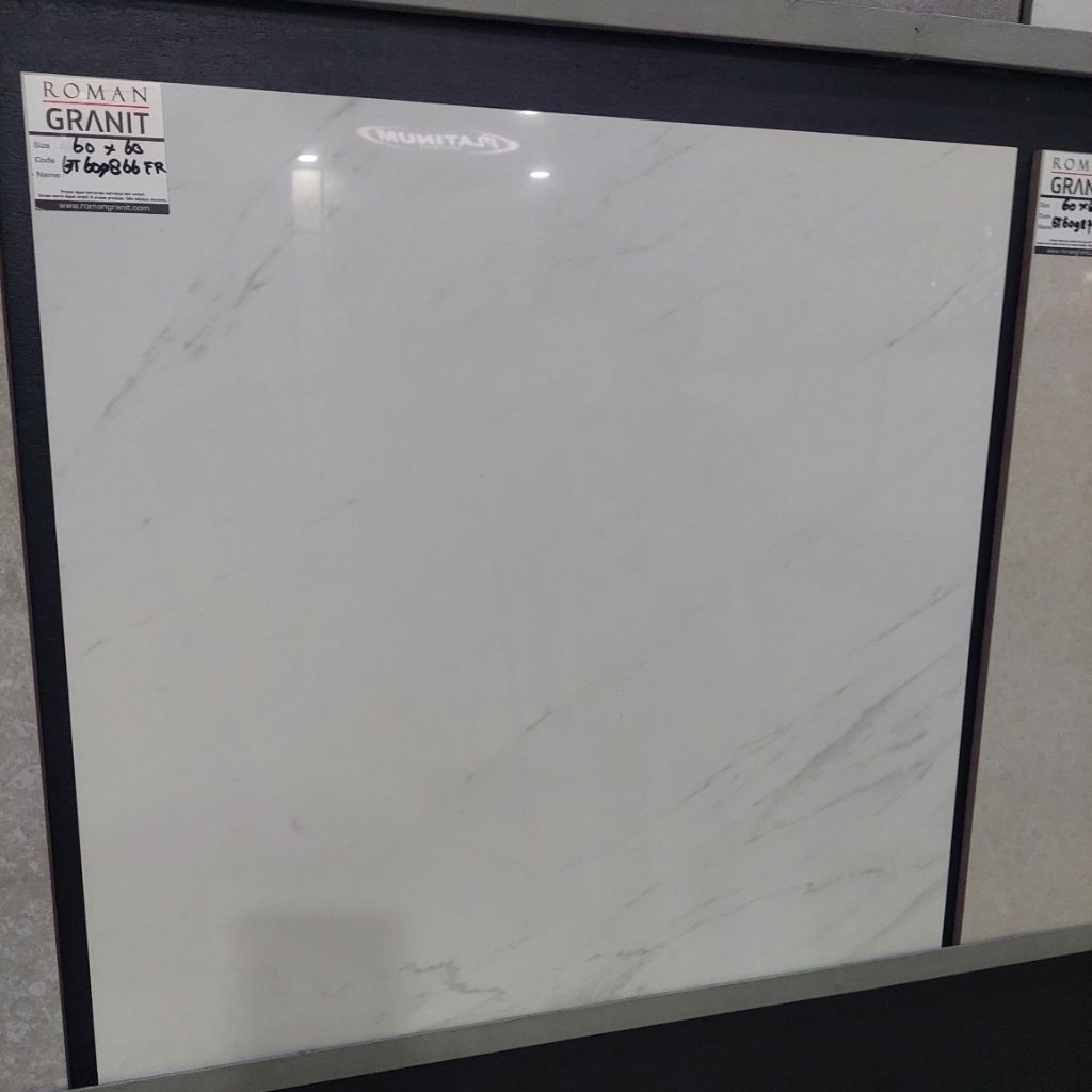 GRANIT MURAH 60X60 ROMAN GT609866FR DSALVADORY WHITE GLAZED POLISH