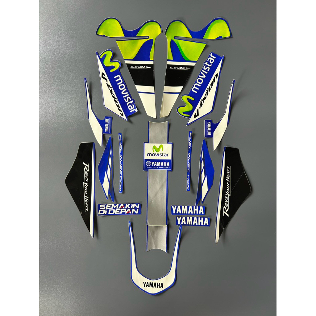 STRIPING STIKER VIXION MOVISTAR 2015 2016 BIRU