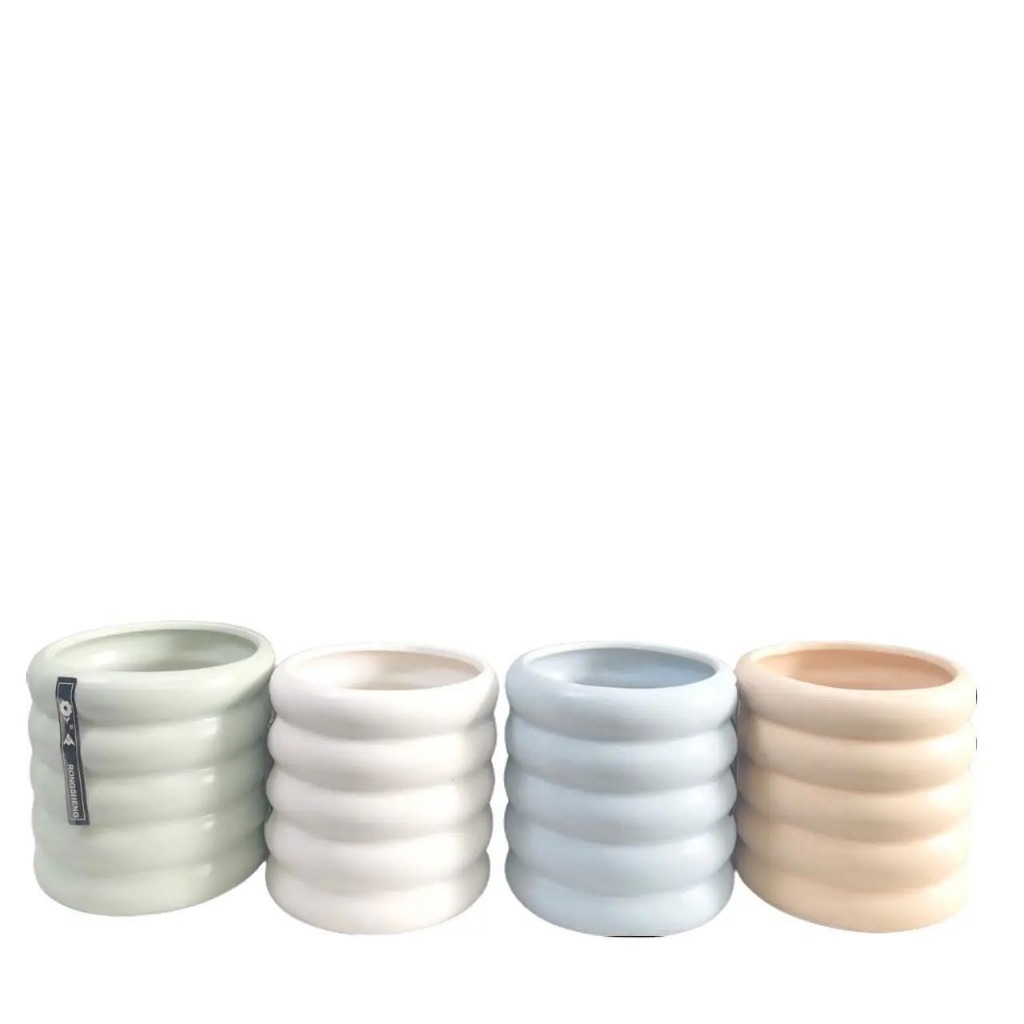 Pot keramik pot mini pot estetik model bulat pot anggrek