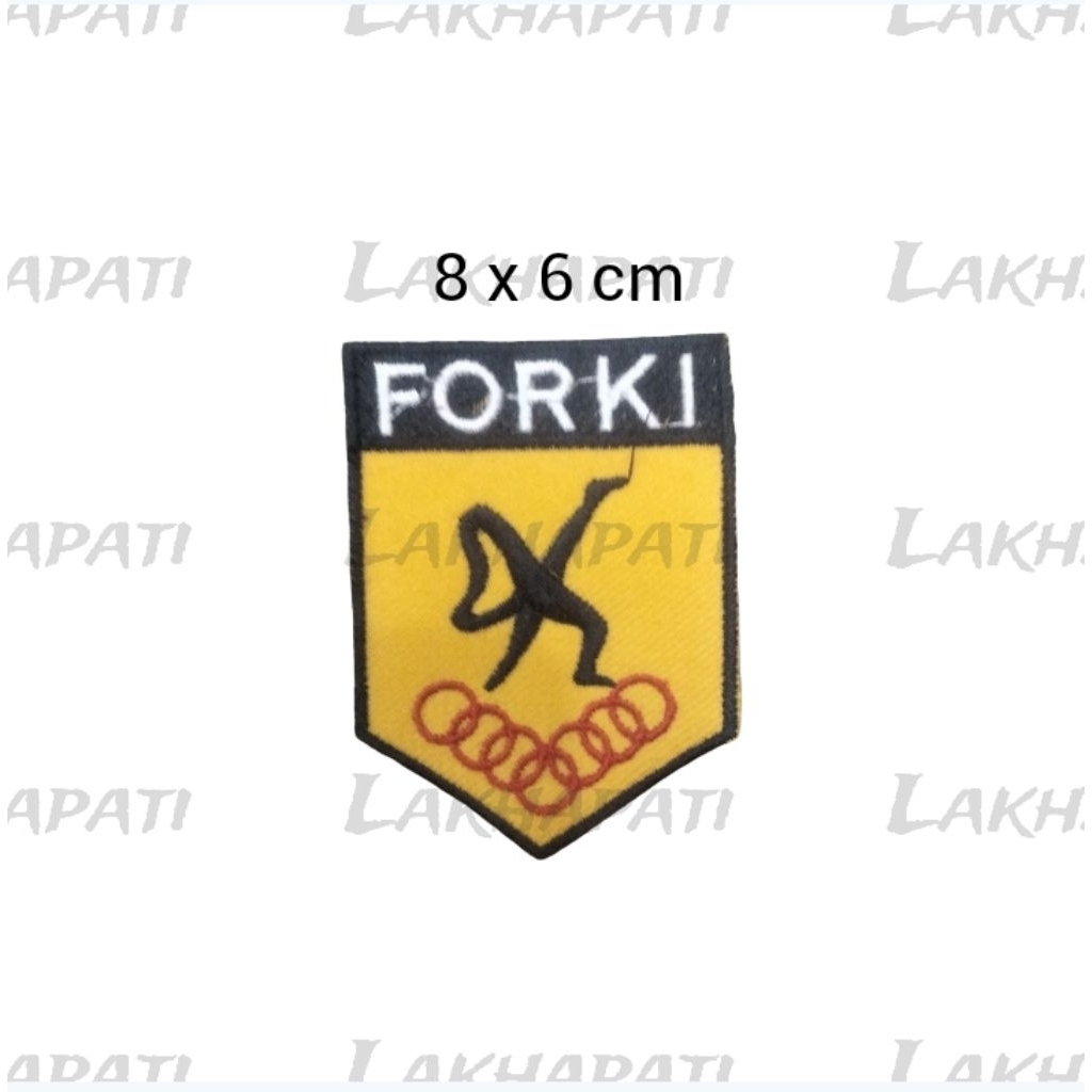 Bordir / Logo / Patch FORKI, Federasi Olahraga Karate Do Indonesia