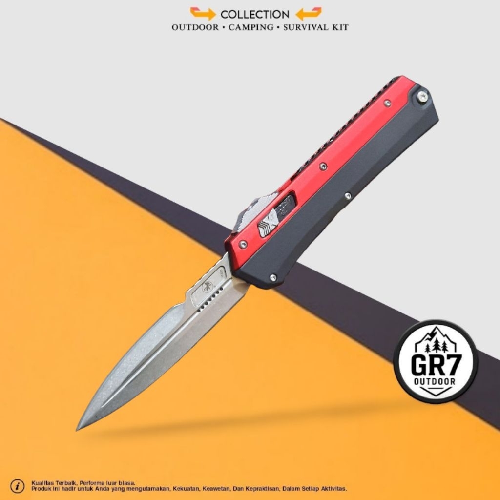 Microtech RED Limited Survival Knife Outdoor With Holster