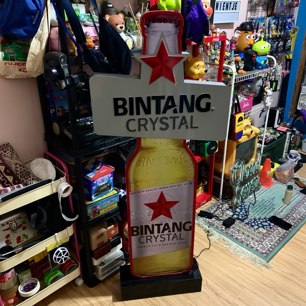 Jual Neon Box 2 Sisi Bir Bintang ORI Standing Jumbo Size Neon Sign Beer Bintang Neon Sign 1.5M Home 