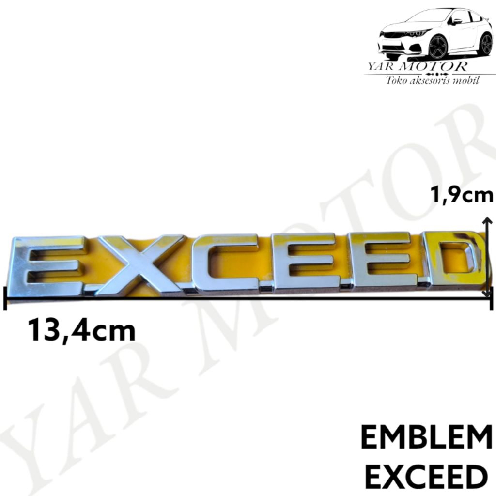 LOGO EMBLEM EXCEED MITSUBISHI XPANDER TULISAN LOGO HURUF EXCEED BAGASI BELAKANG XPANDER