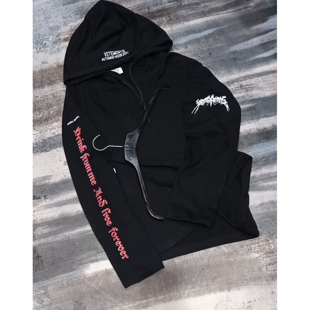 hoodie VETEMENTS total fucking DARKNESS spellout