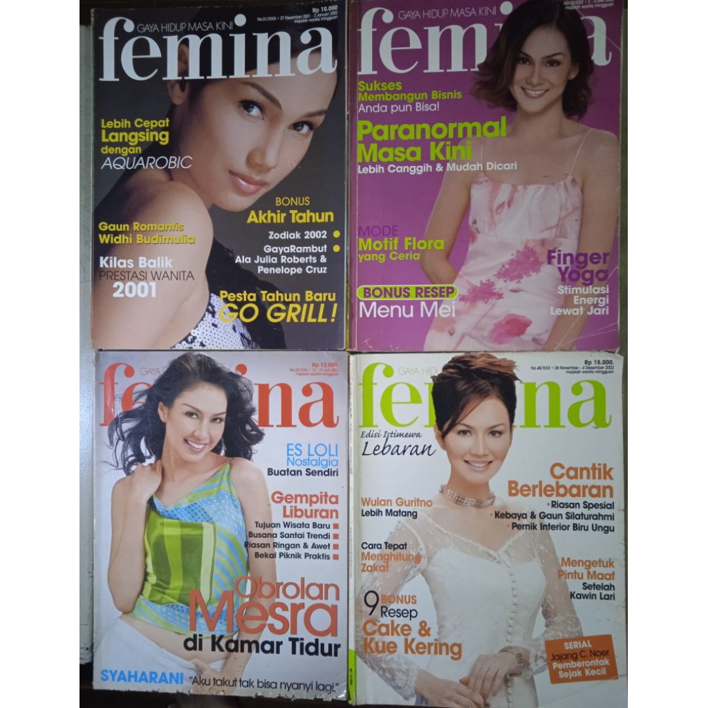 Majalah Femina Edisi Tahun 2002