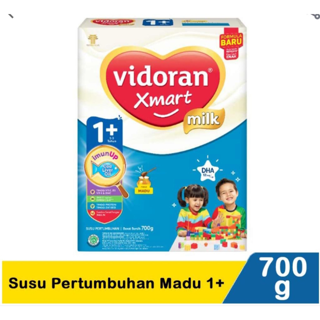 

Vidoran Xmart 1+ susu pertumbuhan madu dan vanila 350gr,700gr,925gr