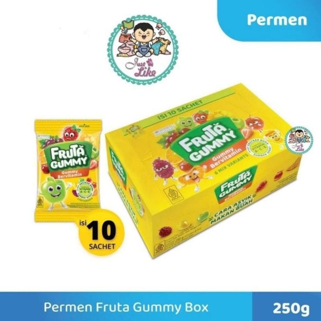 

permen Fruta gummy 1 box isi 10 sahset