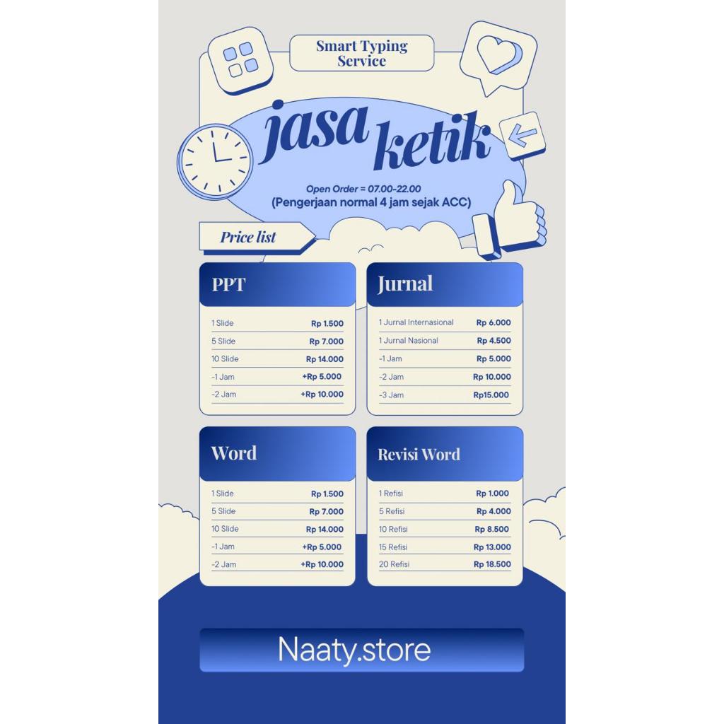 Jasa Ketik/ Pengetikan dokumen Word/ Revisi & perbaikan format tulisan/ Resume / CV Mahasiswa-Siswa/