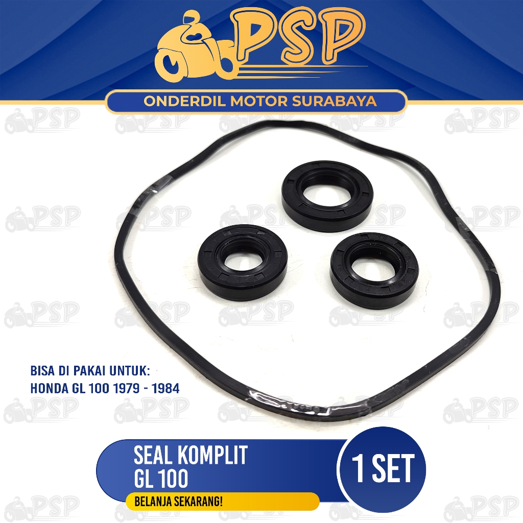 Seal Komplit GL 100 (Set Isi 4) - Karet Sil Oil Kit Mesin Lengkap Honda GL100 1979