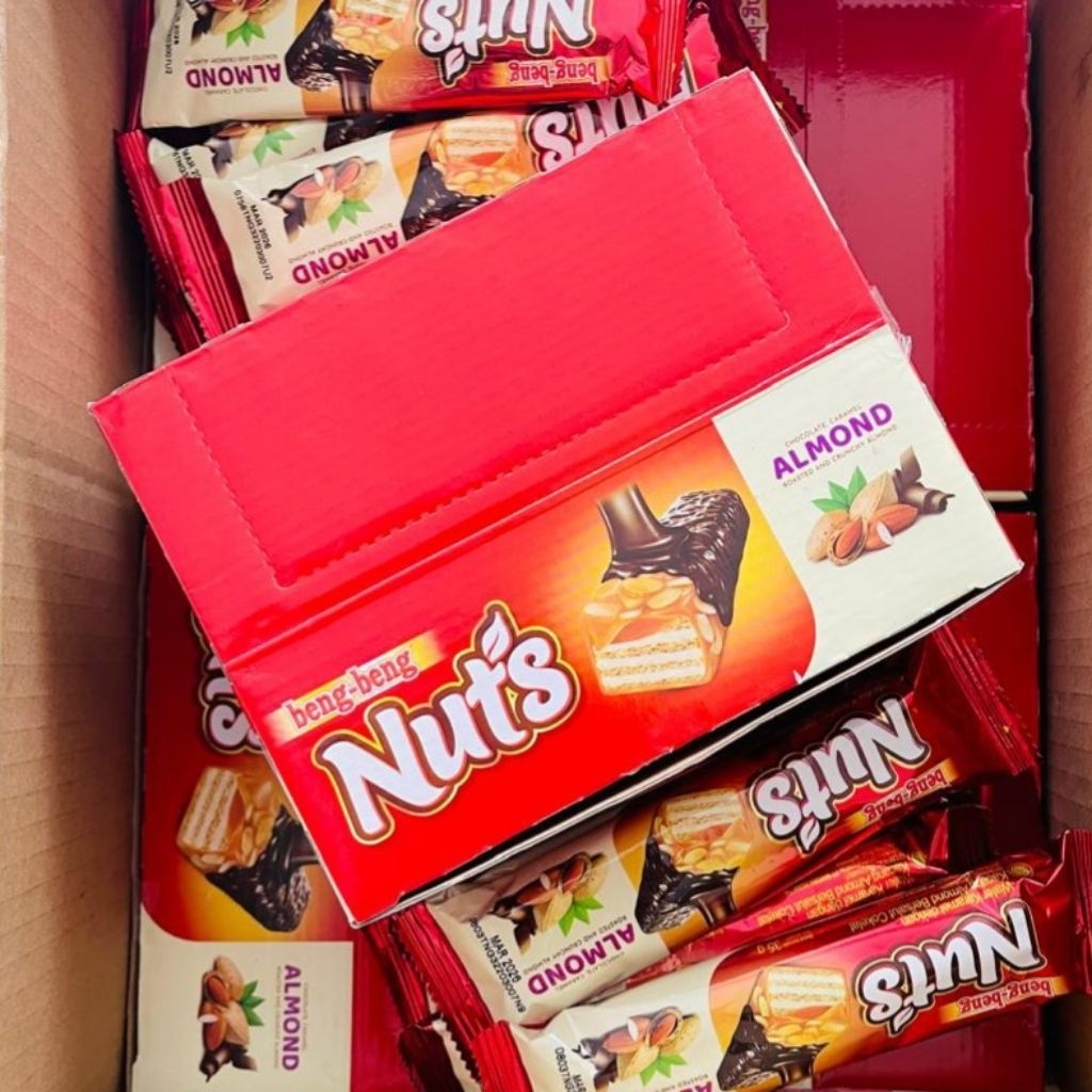 

Beng Beng Nut's Almond 1 Box Isi 15 Pcs ( 35 gr × 15 Pcs ) - Exp Maret 2026