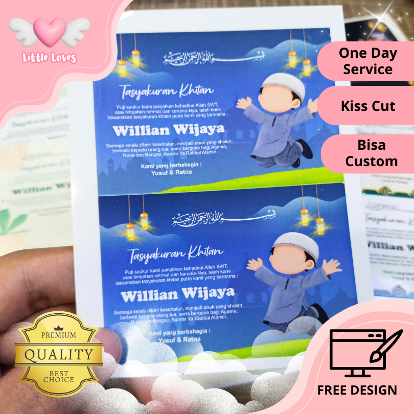 

Stiker/Kartu Tasyakuran Khitanan, Tasyakuran Khitan, Khitanan Perlembar