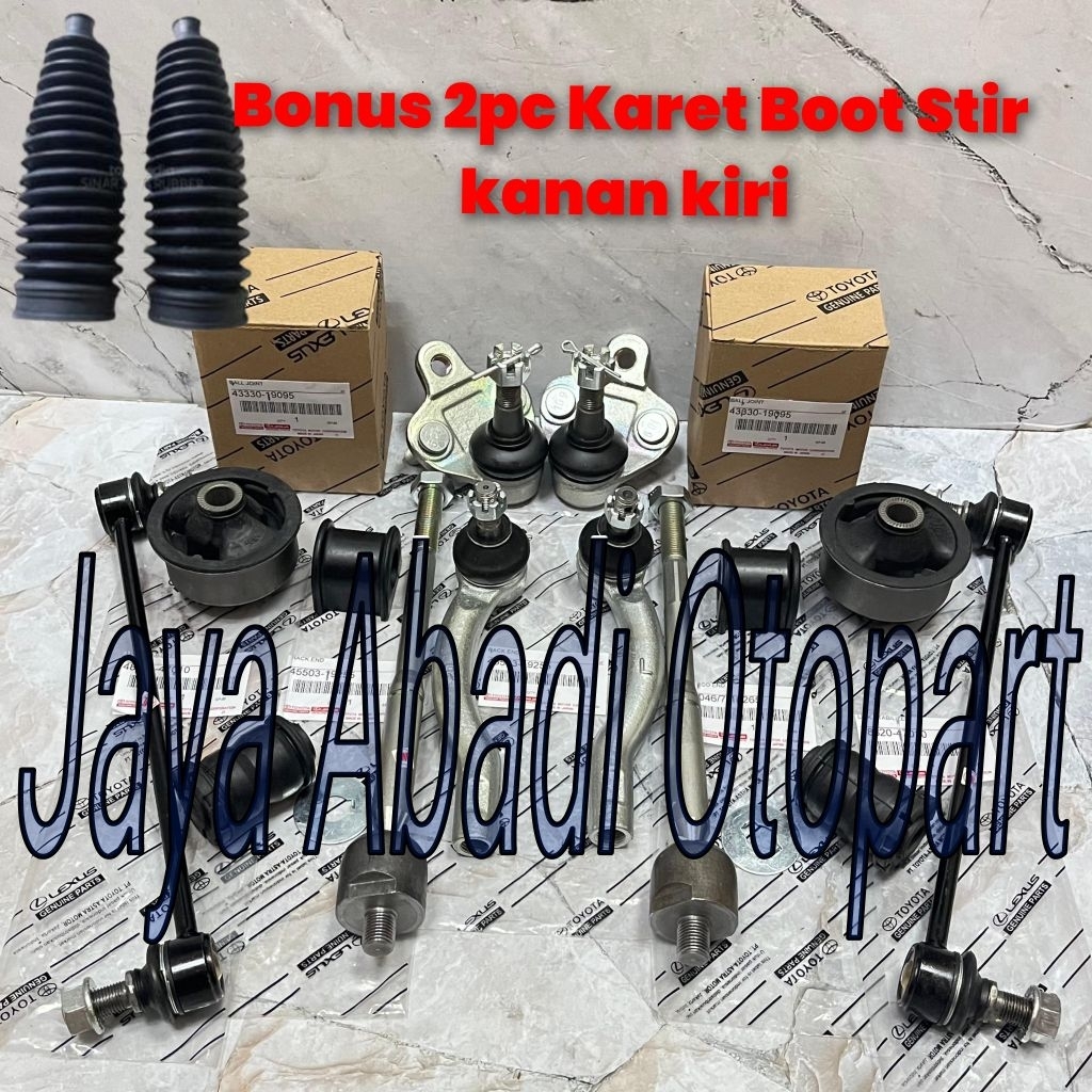 Paketan Hemat Kaki Kaki Depan Corolla Altis Old 2001-2007 16pc Bushing Arm Set Besar Kecil Ball join