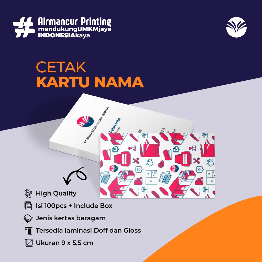 Cetak KartuNama Exclusive Emboss
