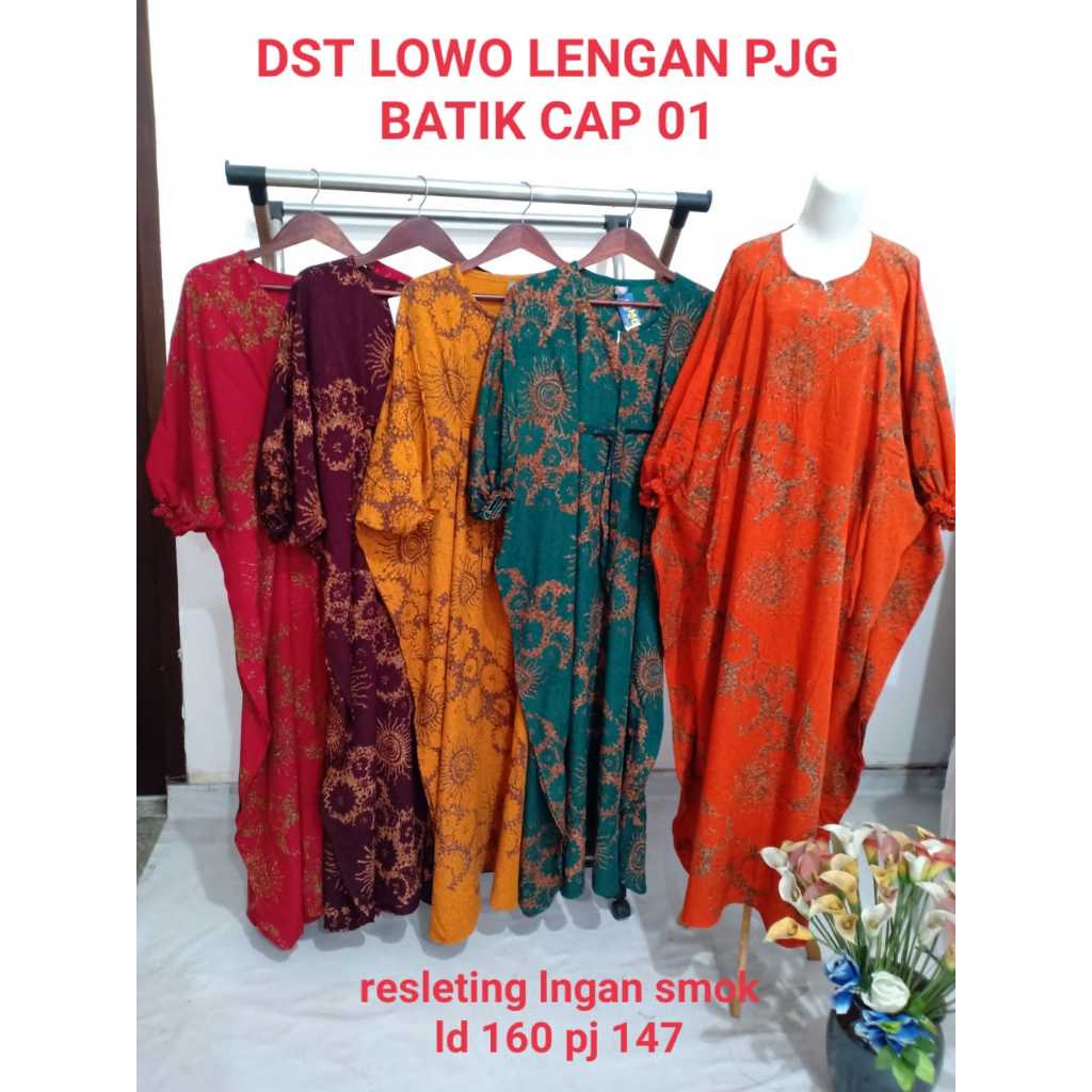 MARYAM Daster Lengan Panjang Daster Batik Cap Pekalongan Rayon Premium Daster Lowo Jumbo Busui Daste
