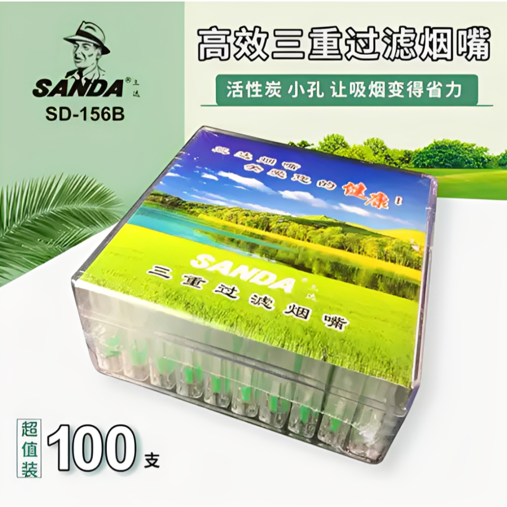 Pipa Filter Penyaring SANDA SD 156B Penyaring Cgrette Nikotin Isi 100 PCS
