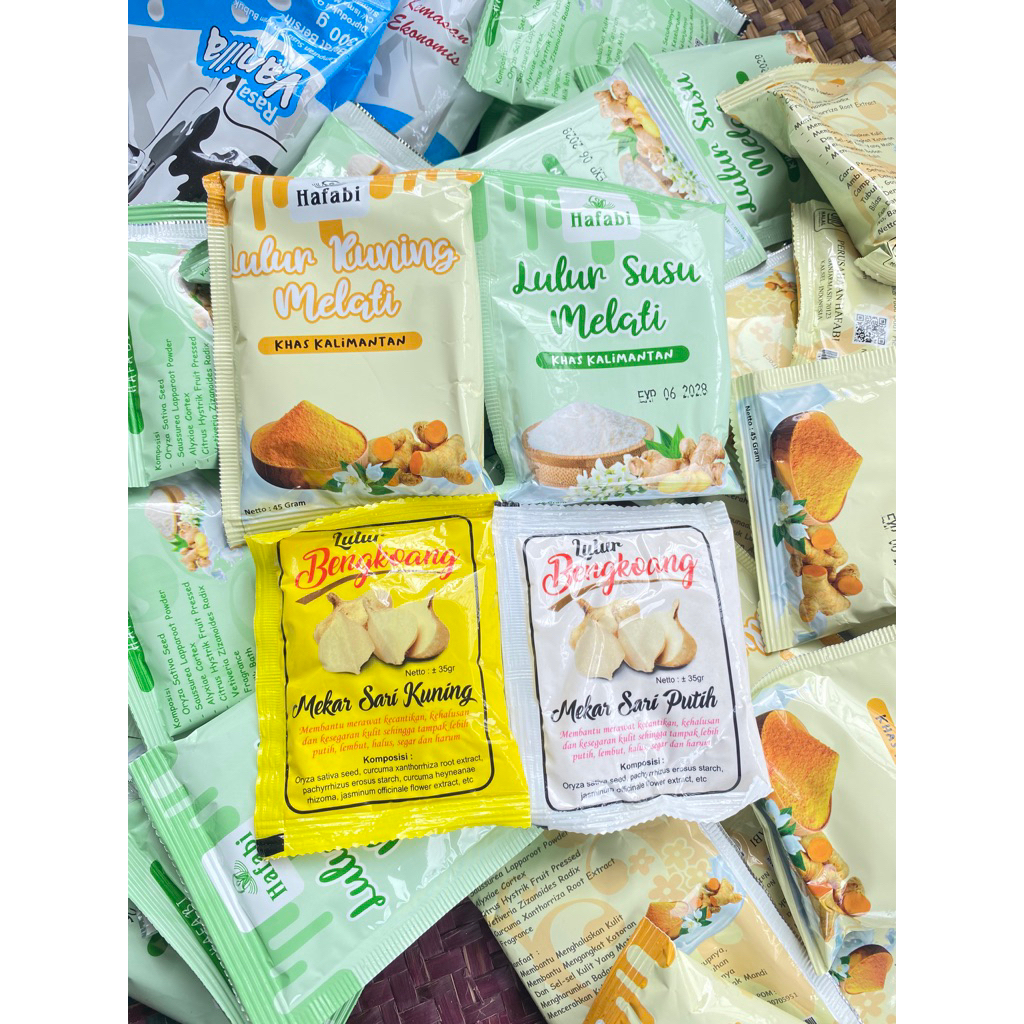 [DS] LULUR HAFABI khas Kalimantan lulur hitam cingkaruk bagus scrub badan lulur badan mekar sari Mek