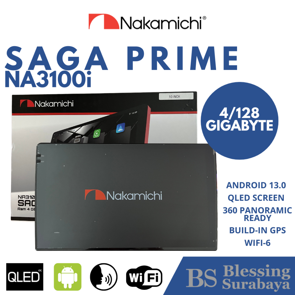 Desyallshop Headunit Nakamichi Saga Prime 4/128Gb Android 13 - Qled