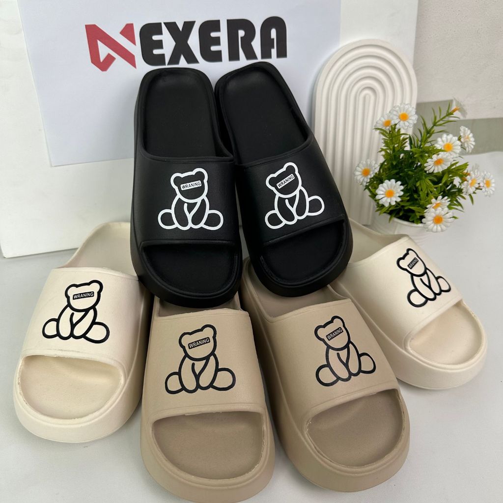NEXERA Sandal Dewasa Perempuan  8001-TB-8001- 1B Sandal  Karet Dewasa Cewek Cowok