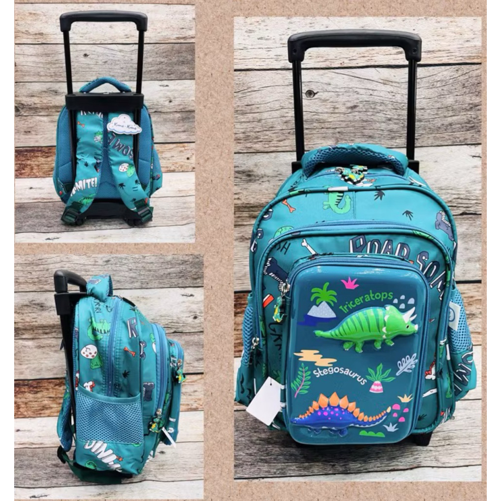 tas koper anak dinosaur 3D
