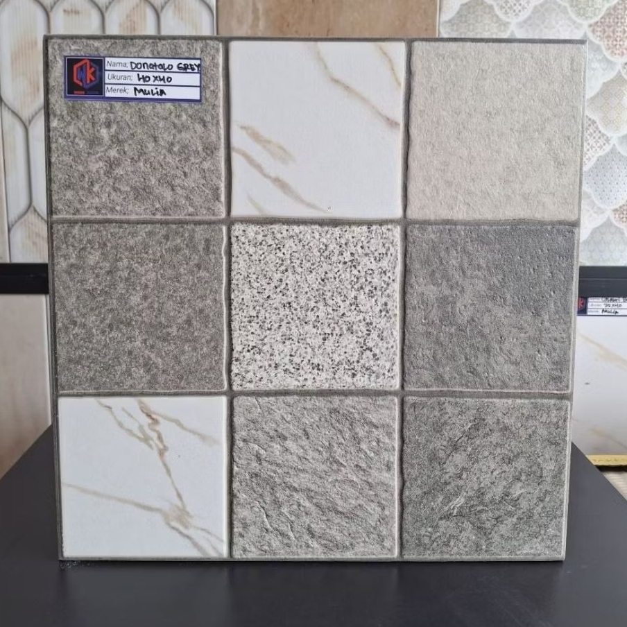 Keramik Lantai 40x40 Donatelo Grey || Mulia Tile