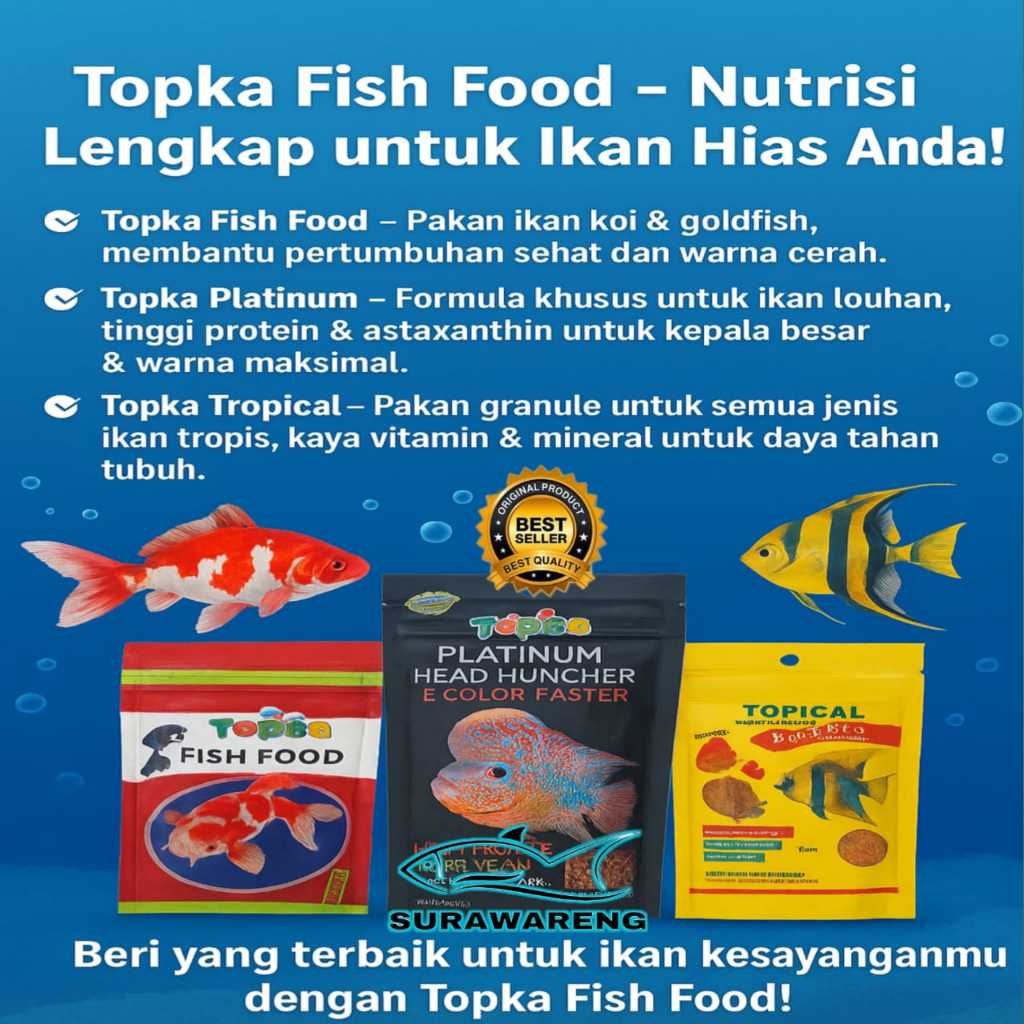 Pakan Ikan Koki, Lohan dan Ikan Hias Lainya / Makanan Ikan Koki premium