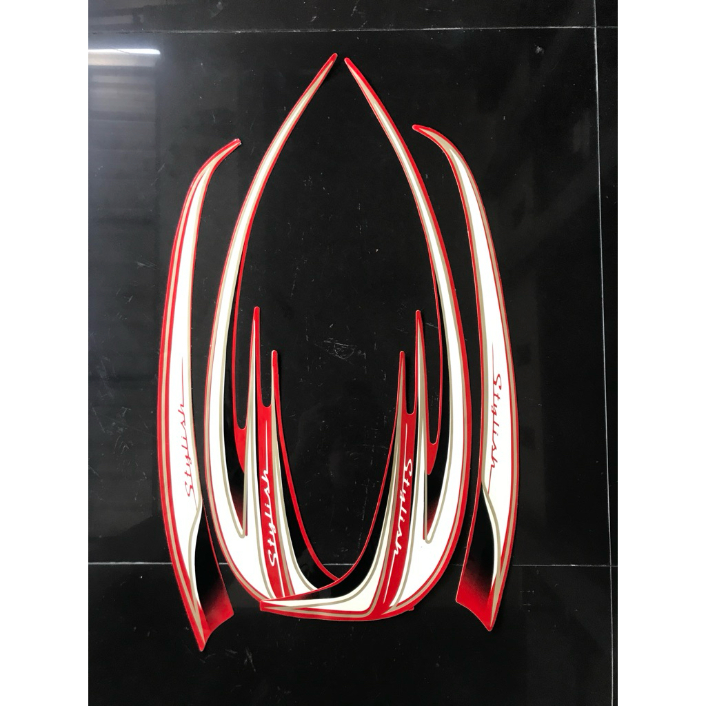 STRIPING STIKER SCOOPY STYLISH 2015 MERAH