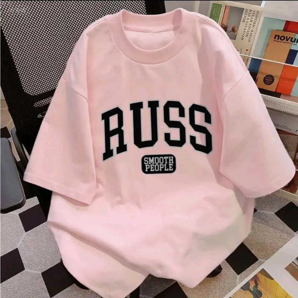 T-Shirt Distro Original Unisex RUSS Smooth People – Kaos Katun PrmiumTrendy Ala Korea Oversize Look