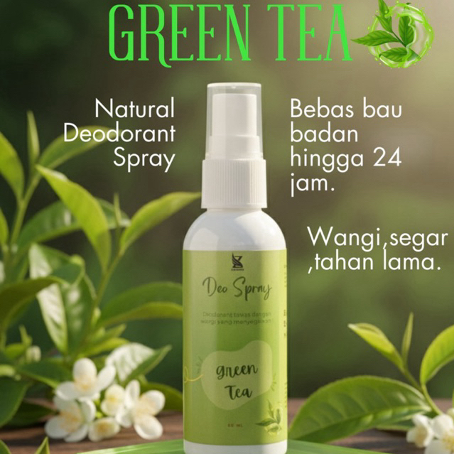 Deodorant spray tawas Green Tea / Deodorant tawas / deodorant spray / deodorant tawas spray / tawas 
