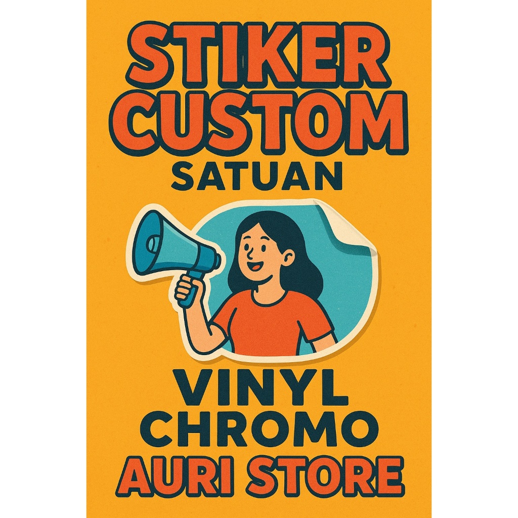 

Stiker Custom AURI STORE – Vinyl & Chromo, Anti Air, Bebas Desain, *Printing Satuan / Partai, Bebas Ukuran