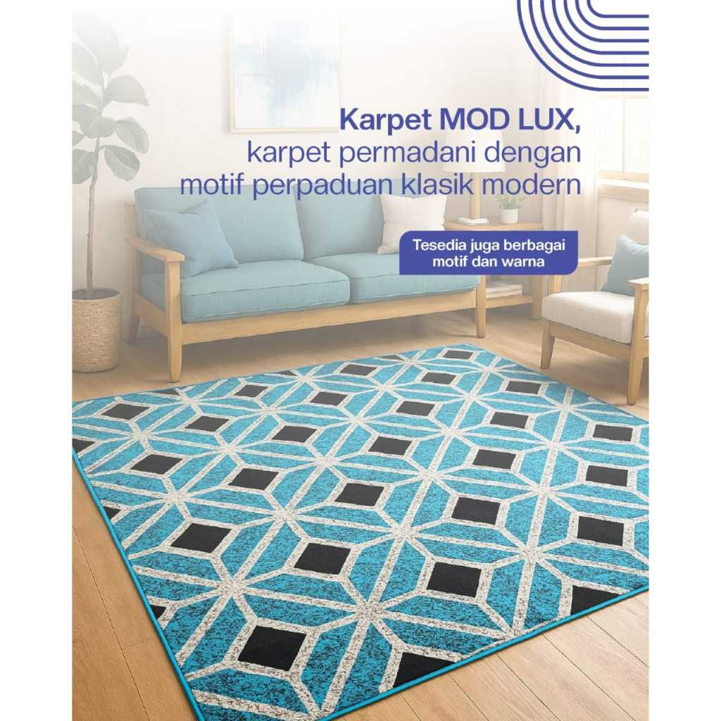 Karpet Permadani Moderno Luxe 160 x 210 / karpet minimalis
