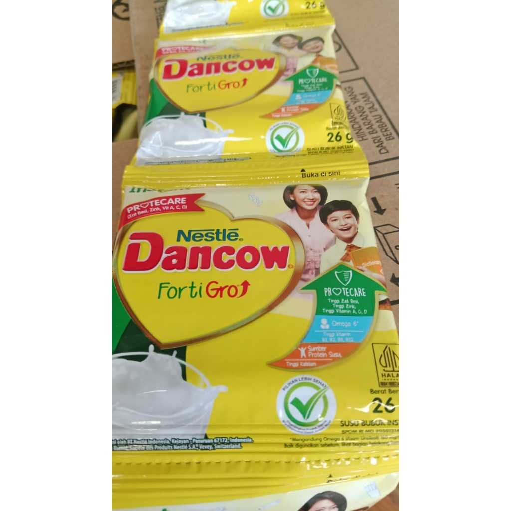 

Dancow fortigo sachet 38gr Kartonan Rasa vanila