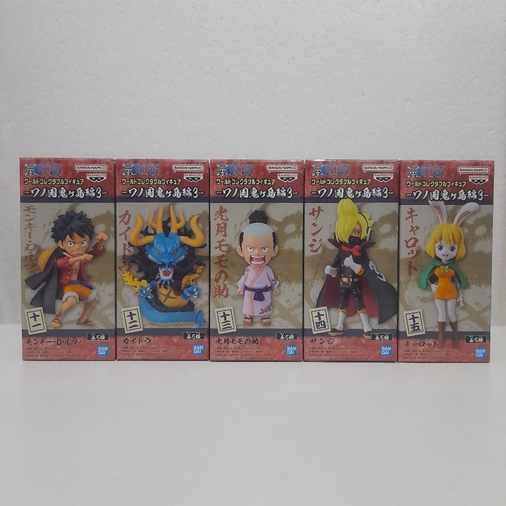 WCF ONE PIECE ORIGINAL WCF WANOKUNI-ONIGASHIMA VOL 3 (LUFFY, KAIDO, MOMONOSUKE,  OSOBA MASK, CARROT)