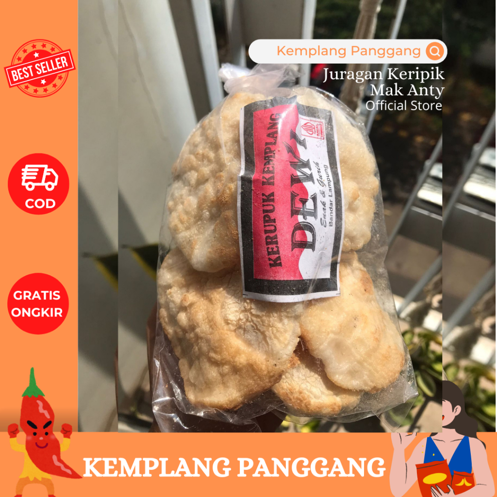 

Kemplang Panggang DEWI isi 10 Pcs Khas Lampung Kerupuk Kemplang Panggang Enak Gurih